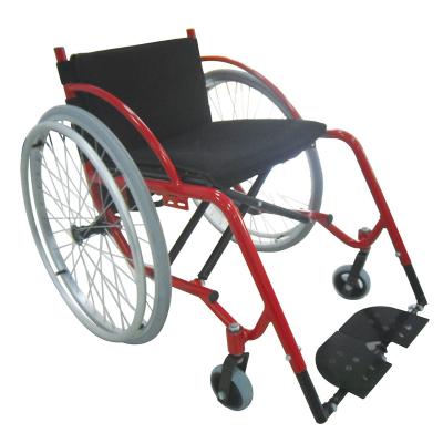 China Cadeira de rodas esportiva de alumínio aeroespacial com estofamento de náilon à venda