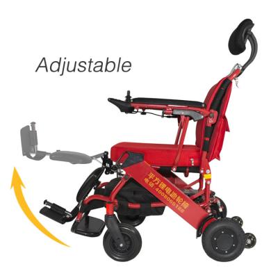 China 220.46lb rojo silla de ruedas compacta ligera de 6 kilómetros por hora en venta