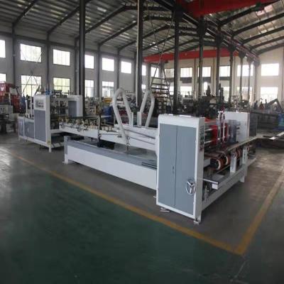 China PLC Corrugated Carton Box Machine 180m Per Min Auto Folder Gluing Machine for sale