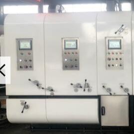 China Carton Box Flexo Printing Slotting Machine Rotary Die Cutter Vibration Stacking for sale