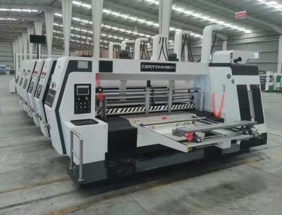 China Automatic Flexo Corrugated Carton Box Machine 1-5 Colors Printer Slot Die Cut à venda