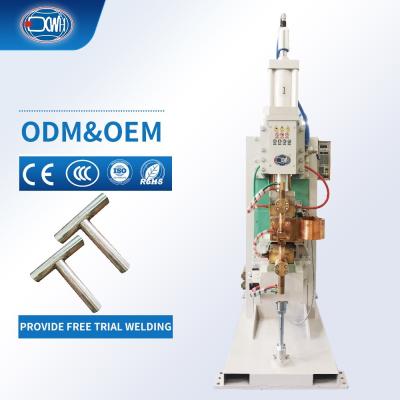 China 3 mm gegalvaniseerde T-tube weerstand lassen machine met pedal for sale