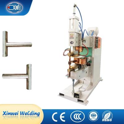 China Aanpassen weerstand Lasser gegalvaniseerde T-vormige buis projectie Lasmachine prijs for sale