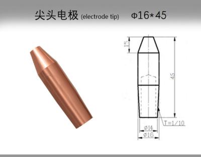 China Brass Copper Spot Welding Electrode Tips For Spot Welder Machine for sale