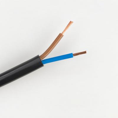 China Pure Copper Round Sheathed Pvc Flexible Cable 2 Cores 1.0/1.5/2.5/4.0mm2 for sale