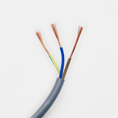 China Fabriek directe verkoop zuiver koper 3-core flexibele kabel 3x2.5mm2 PVC geïsoleerde omhulde draad en kabel Te koop