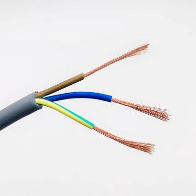 China Fabriek directe verkoop zuiver koper 3-core flexibele kabel 3x2.5mm2 PVC geïsoleerde omhulde draad en kabel Te koop