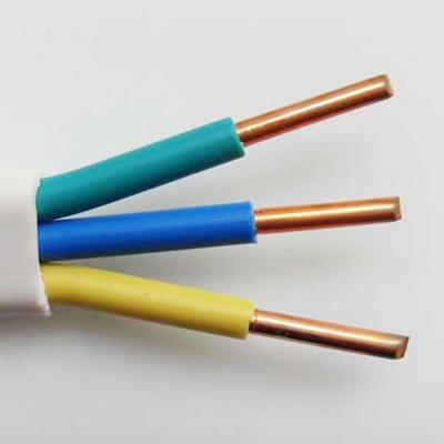 China Abrasión ininflamable de la base del cobre del cable plano de 3 bases del CCC resistente en venta