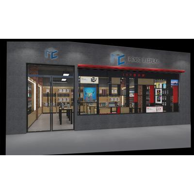 China 1500mm Long Cell Phone Display Showcase T4 LED 2400mm Width Mobile Phone Display Cabinet for sale