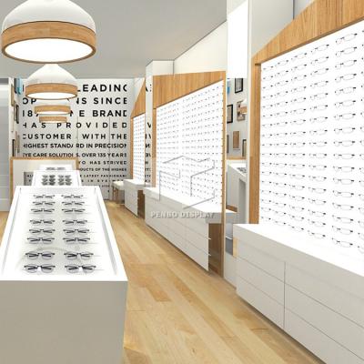 China Placa ótica da melamina do ODM dos armários de exposição da loja dos óculos de sol modernos à venda