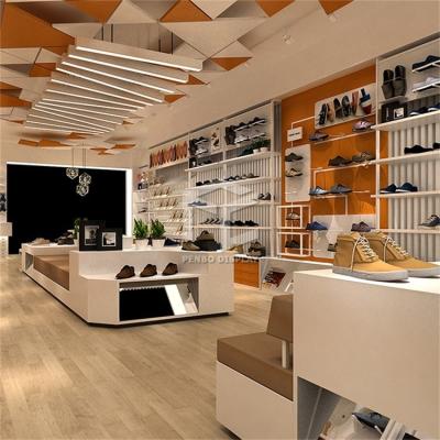 China ODM Electroplates Retail Shoe Display Racks Store Wall Shelf for sale
