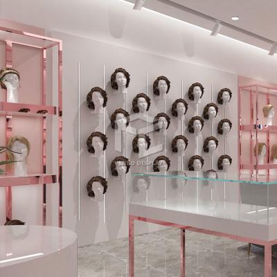 China Vidrio moderado 8m m moderno diseñado interior de la vitrina de la peluca del ODM en venta