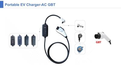 China GBT mode2 charger 3.5kw single phase fixed current with pilot lamp  portable ev charger for electric vehicle charging for sale