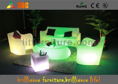 China 16 Colors Polyethylene LED Light Sofa For Bar / Club , LED Illuminated Sofa for sale