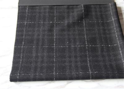 China 650 G/da tela grande de lãs tartã de M Pilling preto e cinzento anti para revestimentos dos homens do inverno à venda