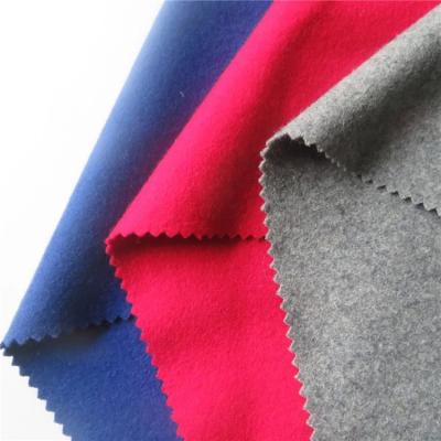 China Turquoise Fluro Red Melton Wool Fabric , Wool Blend Coat Fabric For Uniform for sale