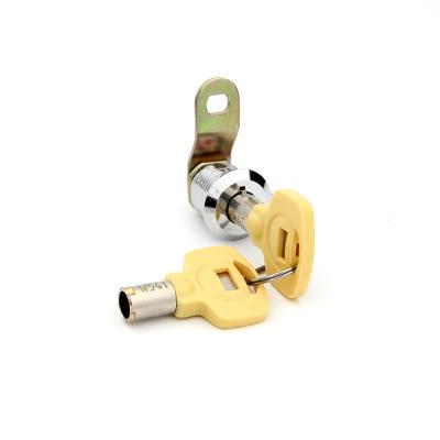 China Yellow Color Tubular Cabinet Lock , Tubular Pin Tumbler Lock Long Life Span for sale