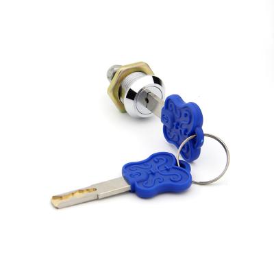 China 22mm Head Diameter Office Cabinet Locks Blue Color CCW 90 Degree for sale