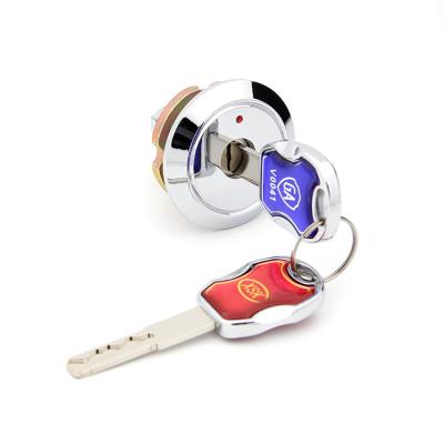 China Zinc Alloy Cabinet Drawer Locks D48mm * L25.5mm Chrome Plated Finish for sale
