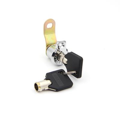 China Round Brass Key Tubular Cam Lock  Zinc Alloy Housing Chrome Plated for sale
