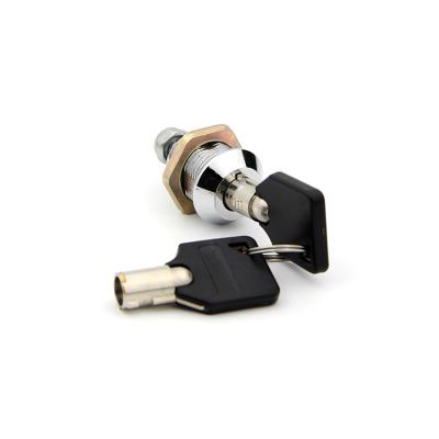 China Office Tubular Cam Lock Plastic Black Key Handle 15.5mm Thread Diameter for sale