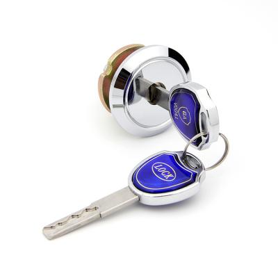 China 48mm Head Diameter Key Cylinder Lock Ss Key For Bedroom Wall Closet for sale