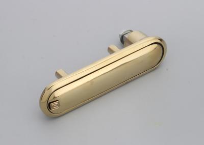 China Gold Plated Safe Handle Replacement , Bright Metal Furniture Handles Zinc Alloy for sale