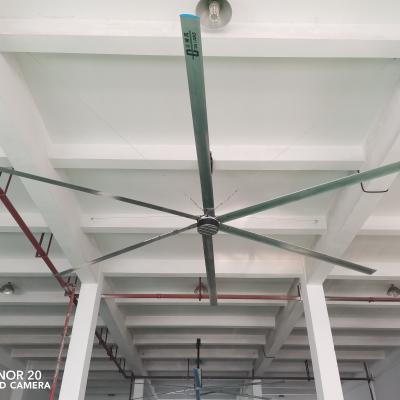 China Aluminum Alloy Blade Industrial Ceiling Fan 24ft 1.5kw Big Ceiling HVLS Fans for sale