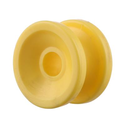 China 12kv plastic donut insulator 10mm nail round corner yellow bobbin Electric Fence insulator With Weight 12.8g for sale