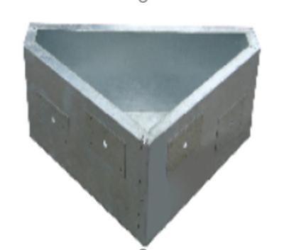 China CE 1mm Galvanized Steel L650mm Animal Feeding Trough for sale