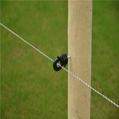 China Plastic Distant Laminae Ring Electric Fence Insulators With Black Color for sale