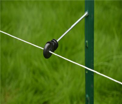 China PE M6X22CM M6X7.5CM Long Thread Offset Ring Electric Fence Insulator for sale