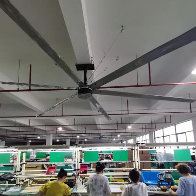 중국 24ft 7.3m 6 블레이드 가축 환기 팬 공기 냉각 55RPM 판매용