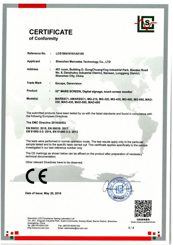 CE - Shenzhen Mercedes Technology Co., Ltd