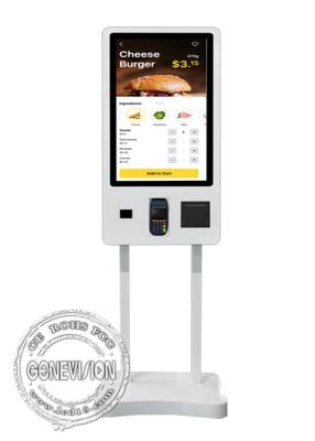 China 32'' Selfservice Ordering Payment Kiosk With POS Hole QR Scanner for sale