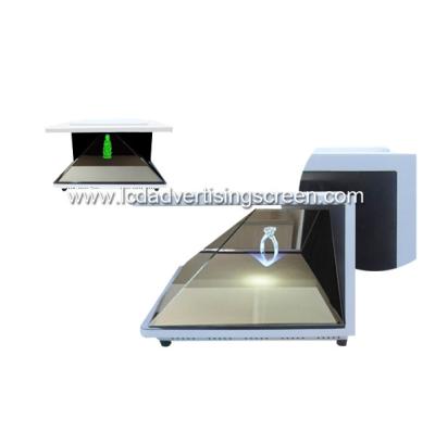 中国 白い色の卓上LCD 3Dレーザー光線写真表示3つの側面およびタッチ画面 販売のため