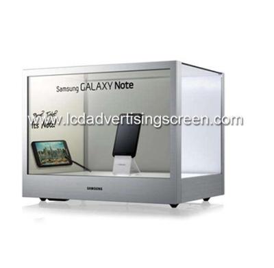 Chine Affichage blanc 4K plein HD de cas d'exposition d'affichage à cristaux liquides de réfrigérateur en verre transparent d'étalage à vendre