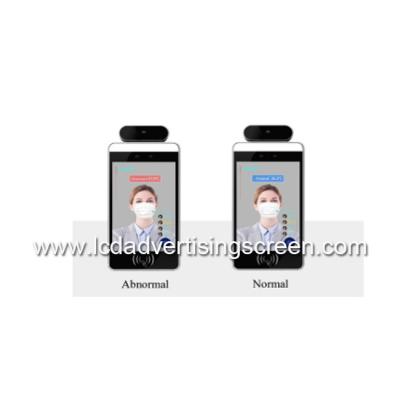 Chine Le Signage d'Android Digital de reconnaissance des visages de 8 pouces montre le détecteur de température corporelle de corps humain avec la résolution 800 * 1280 à vendre