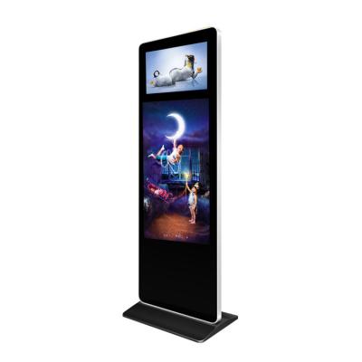 China Double Screen Floor Standing Advertising Display For Shopping Mall for sale