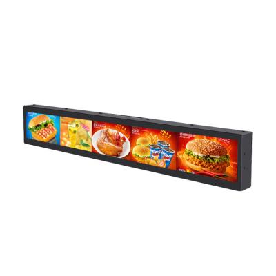 China Aluminum Frame 24 Inch Stretched Bar LCD Display With WiFi Monitor Version for sale