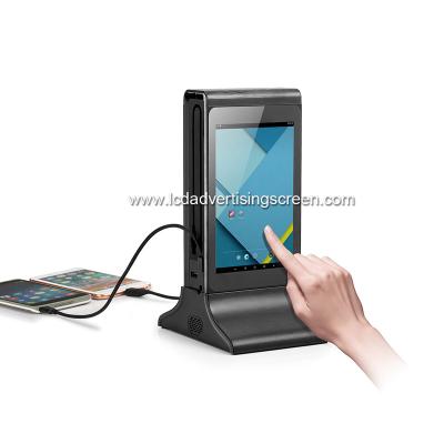 China Tabletop 7in Capacitive Touch WiFi LCD Advertising Screen for sale