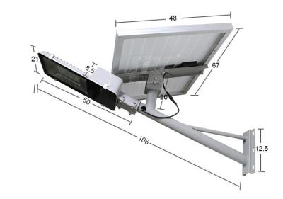 China Intensity Control Solar Powered LED Street Light / All-in-one Solar LED Street Light for sale