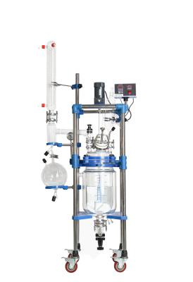 China 50L Lab Jacketed Glass Reactor Semi-Automatic For Chemical Use for sale