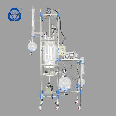 Chine Réacteur en verre chimique 50L de concentration revêtu pour la distillation de chimie à vendre