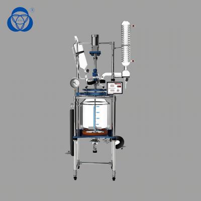 China Transparent Lab Glass Reactor , Jacketed Glass Reactor Explosion Proof High Safety for sale