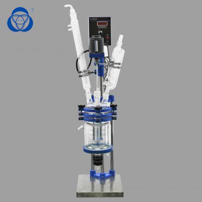 China Stainless Steel Jacketed Glass Reactor Vessel High Efficient Smooth Operation for sale