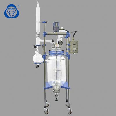 China Intelligent Jacketed Glass Reactor Vessel Continuous Flow Abrasion Resistant for sale