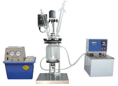 China Frequency Control Stirring Chemglass Lab Jacketed Reactor 50 L Double Jacket for sale