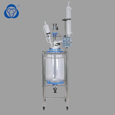China Plant Extraction Glass Batch Reactor Triple Layer No Dead Angle Detachable for sale