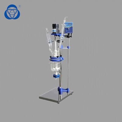 China Biological Jacketed Glass Vessel , Chemical Glass Reactor Constant Pressure Feeding for sale